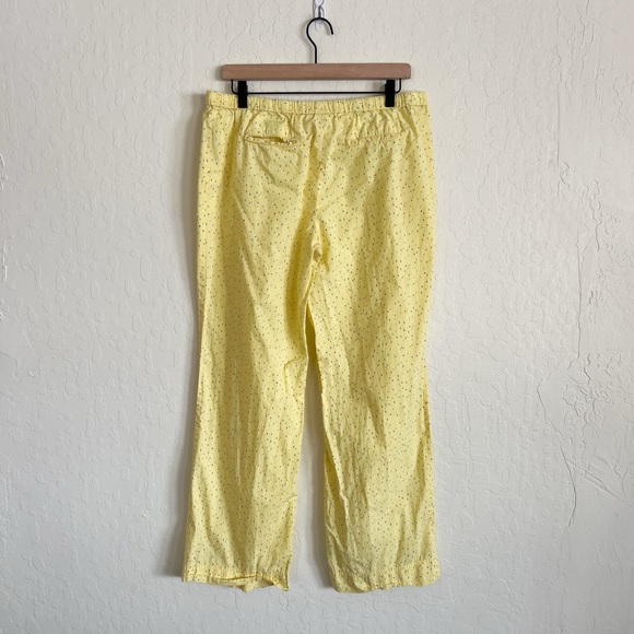 Anthropologie E by Eloise 100% Cotton Yellow Droplet Printed Pajama Pants Medium - Picture 4 of 6